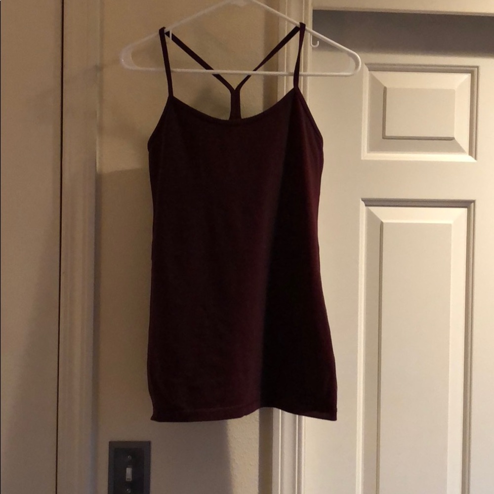Burgundy Lululemon Power Y Tank